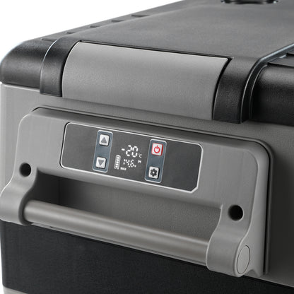 Compressor koelbox 49,5L en 8L koelbox zwart SET - Dual zone - koelen en vriezen - 12V en 230V - incl. 2x 1,2L thermosbekers