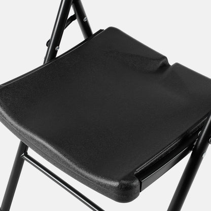 Bardi 4-delige Klapstoelen set zwaar - 200 kg draagvermogen - zwart