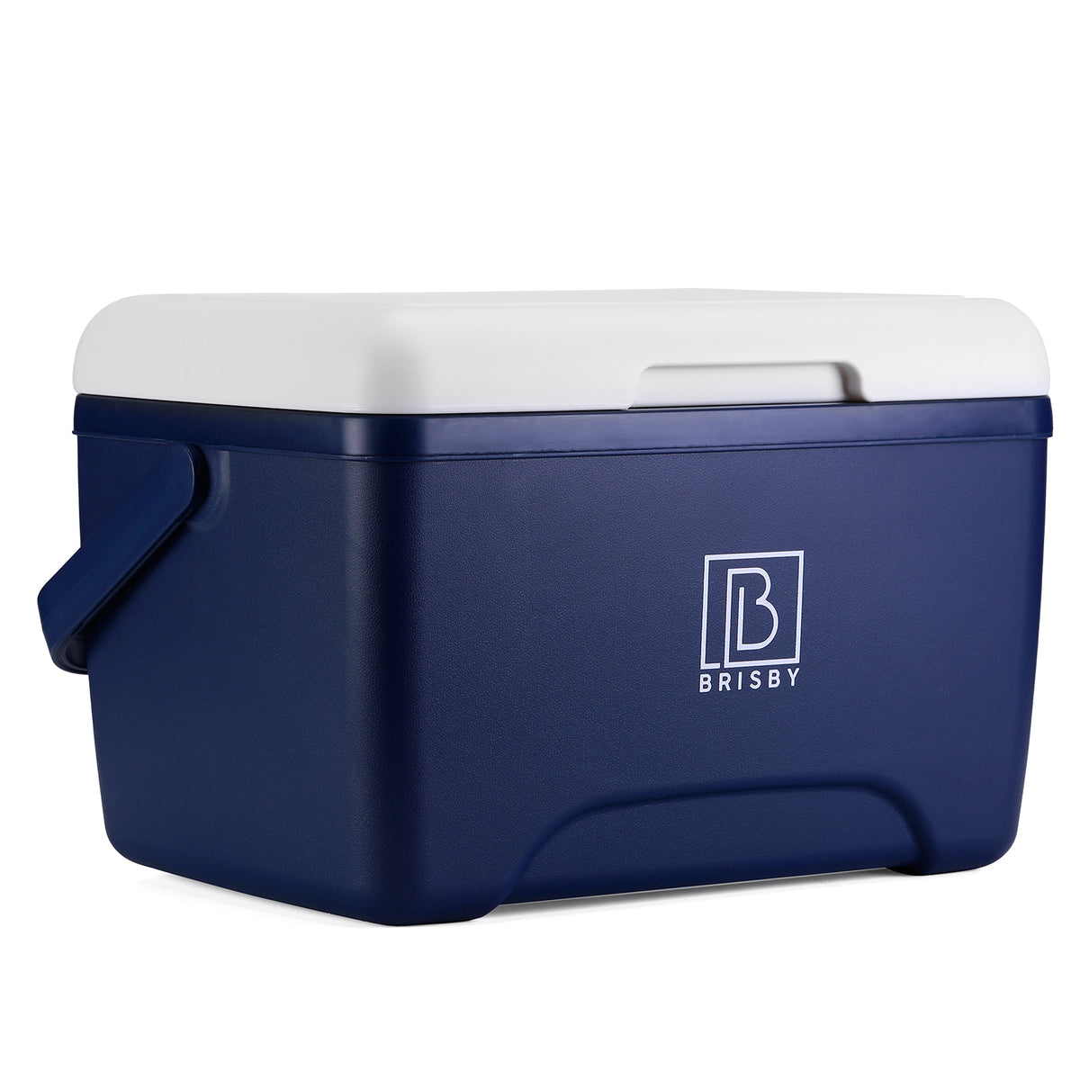 Brisby Koelbox - Frigobox - 8L - Blauw - Tot maximaal 40 uur isolatie - Incl. 2 dikke koelelementen van 450ml - Met koelelementen vergrendeld in deksel en Brisby 500ml Zwarte Dubbelwandige Thermosfles