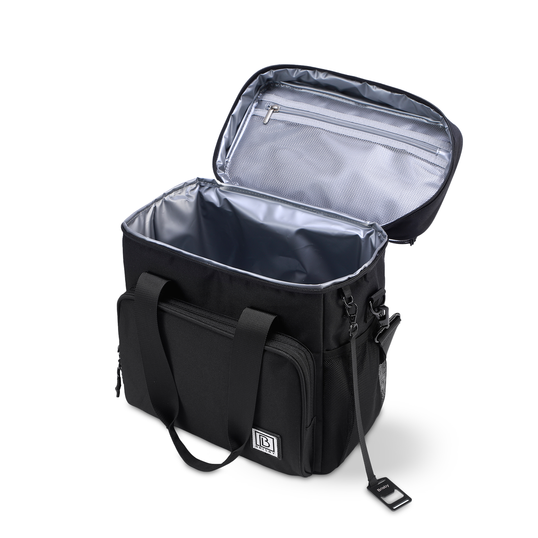 Brisby Koeltas 15L zwart - incl. 2 koelelementen, schouderband