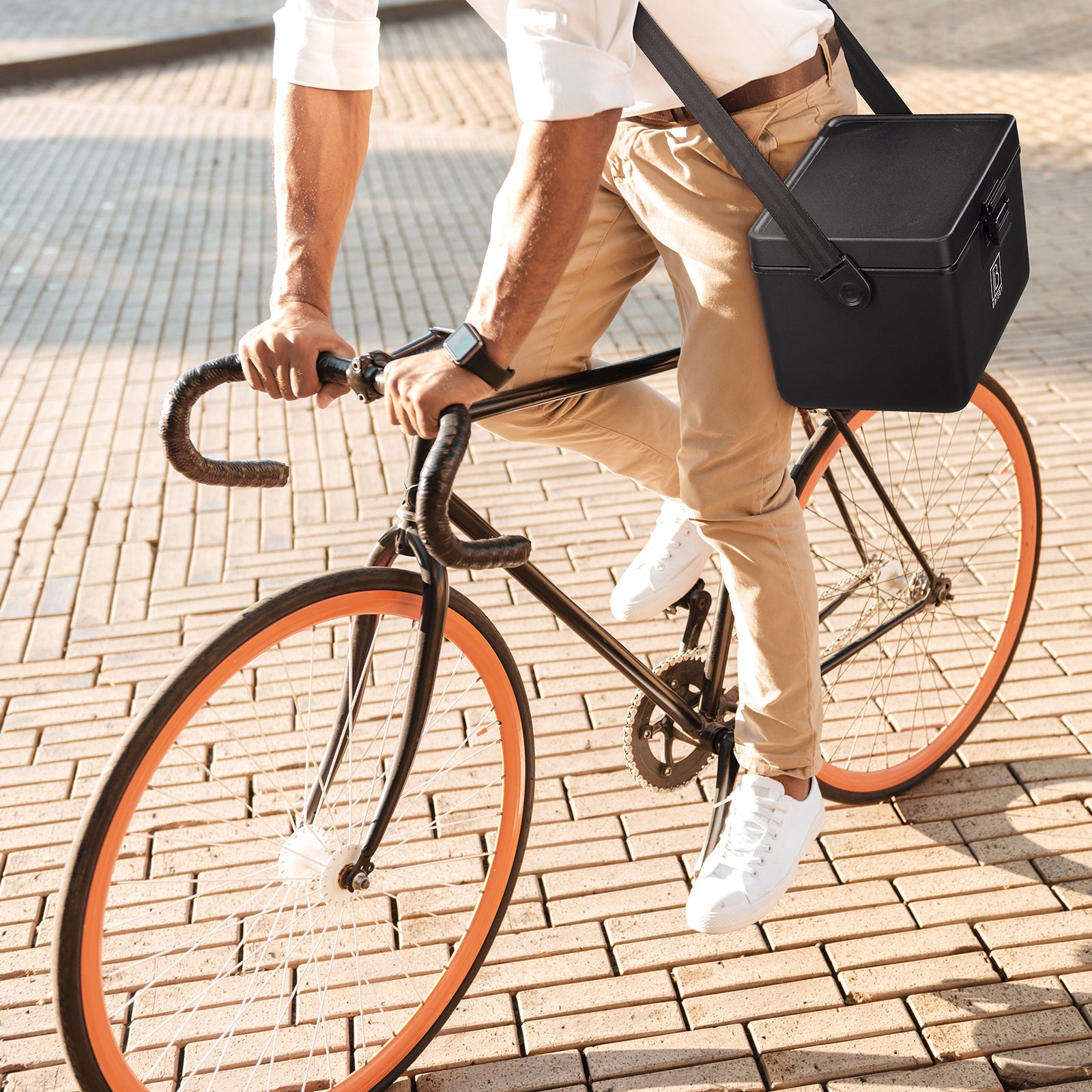 Cool box 12L with carrying strap black - dividers - cutting boards - up to 40 hours insulation - incl. 2 cooling elements of 200ml
