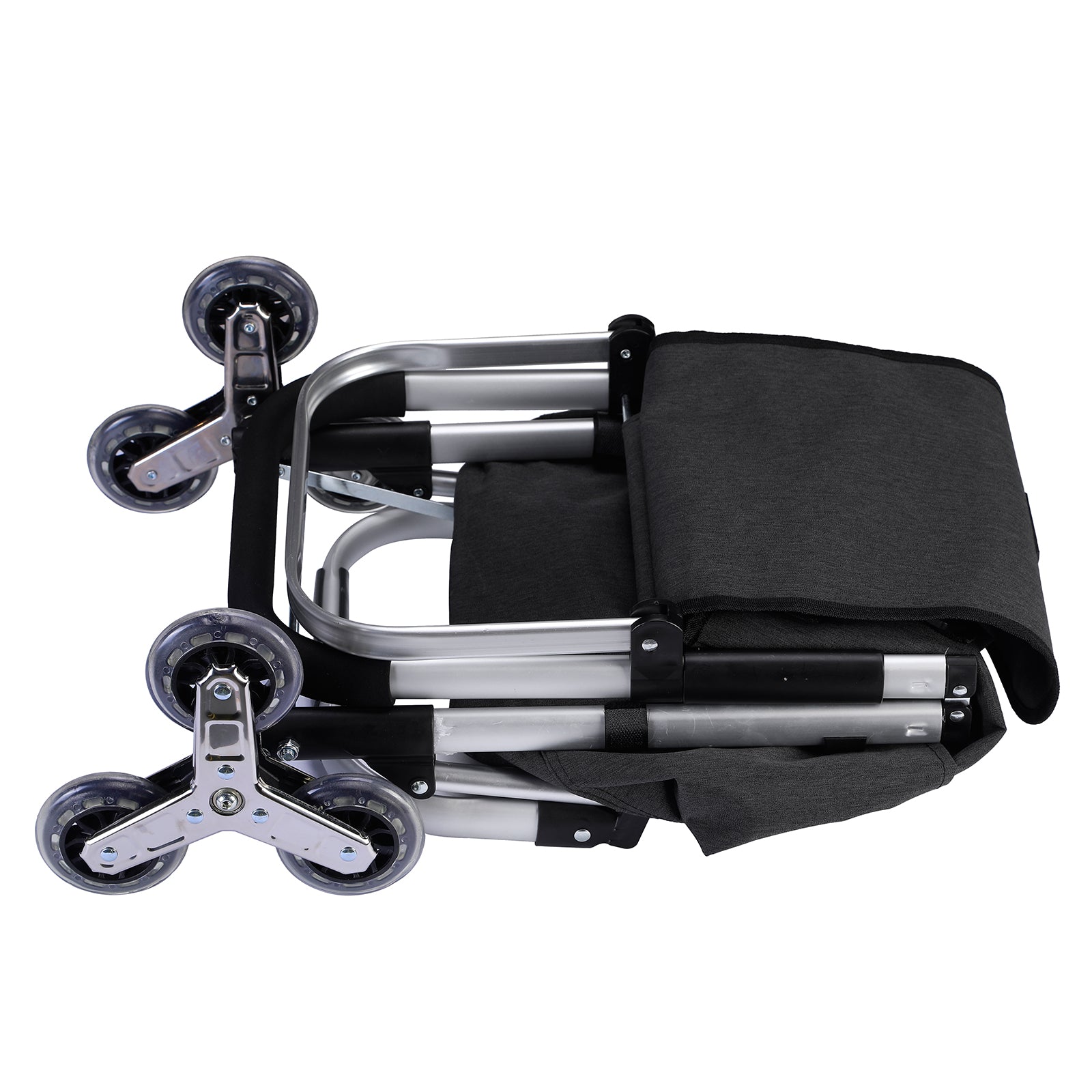 Packaway Boodschappentrolley 40L grijs - incl. trapwielen - steekwagenfunctie
