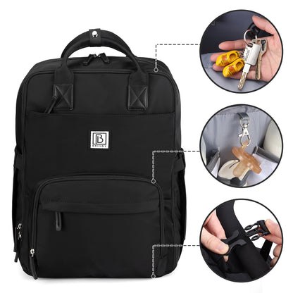 Brisby slijtvaste Luiertas – verzorgingstas – met buggymontage - Signature Black