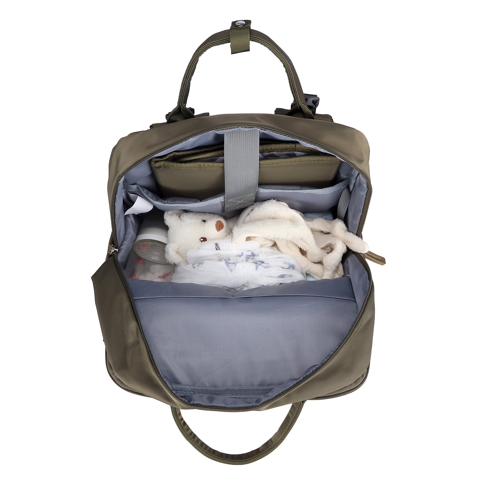 Brisby slijtvaste Luiertas – verzorgingstas – met buggymontage - Olive Green