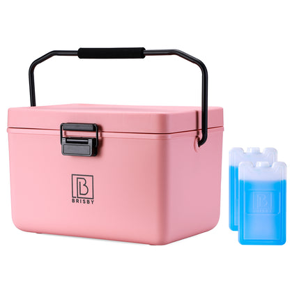 Koelbox 12L met handvat roze - dividers - snijplanken - tot maximaal 40 uur isolatie - incl. 2 koelelementen van 200ml