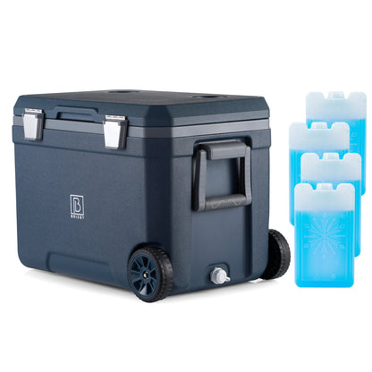 Koelbox 45L blauw incl. GRATIS 8L koelbox - 3 dagen isolatie - 4 dikke koelelementen - temperatuurveilige sluiting