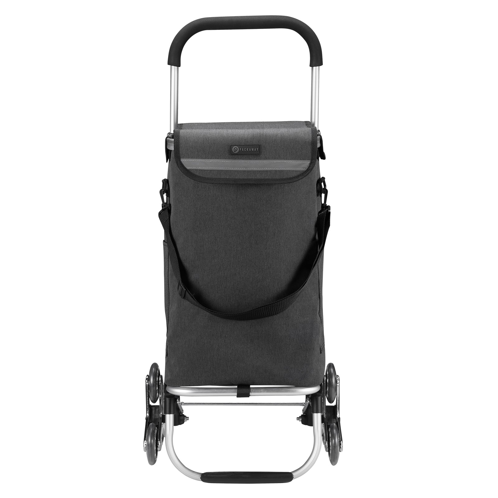 Packaway Boodschappentrolley 40L grijs - incl. trapwielen - steekwagenfunctie