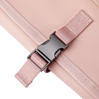 Venezia diaper bag and backpack pink - nursing bag - hard-wearing - incl. buggy/pram hooks, changing mat and cool bag - PU leather