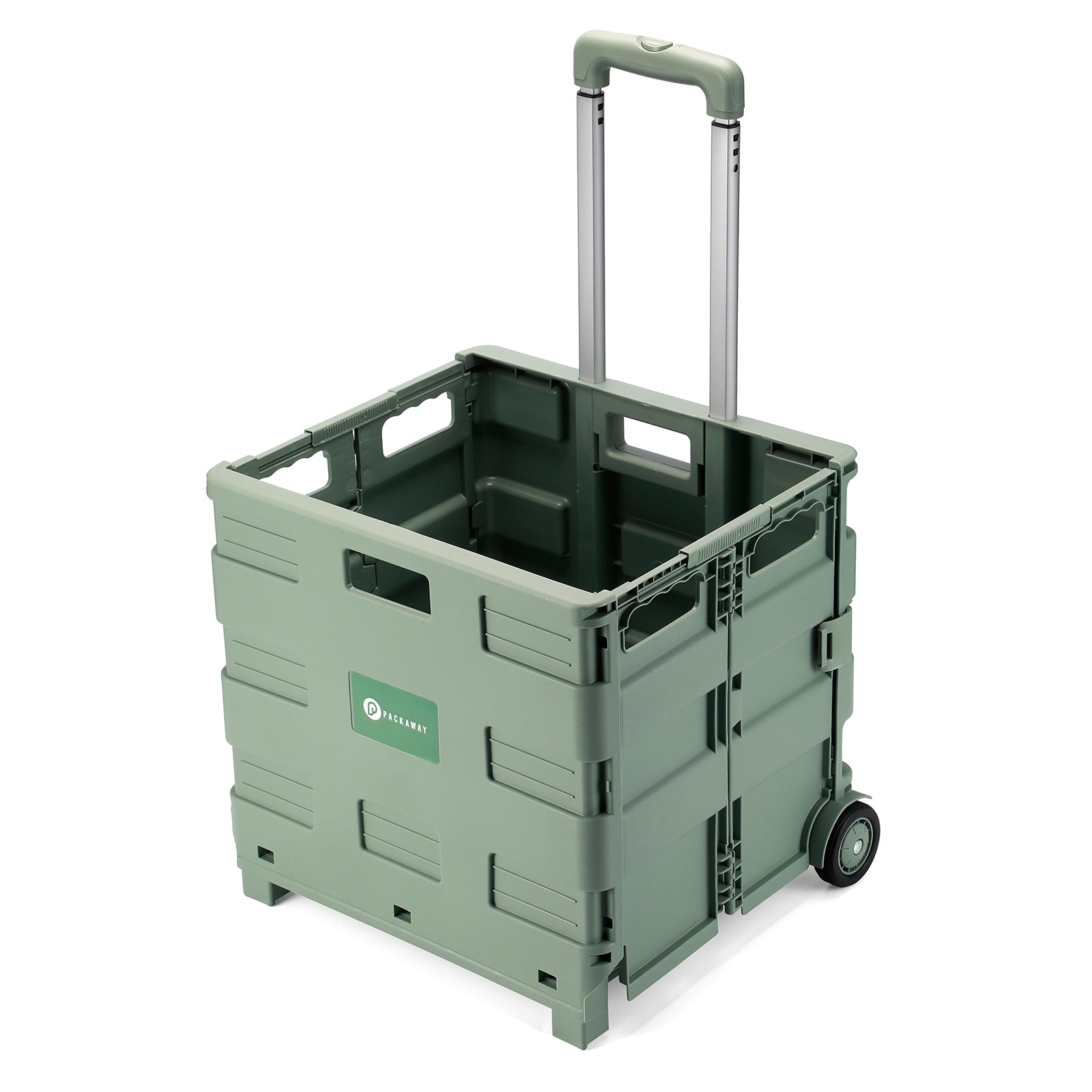 Packaway XL Opvouwbare Boodschappentrolley met wielen - Boodschappenkrat - Opbergbox - Boodschappenwagen - Vouwkrat - 50 Liter - Groen