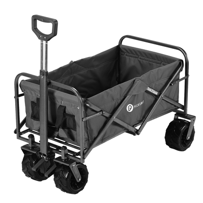 Bolderkar XL grijs -  tot 80 kg - heavy duty - 90L - opvouwbaar - wasbaar polyester - 98x45 cm