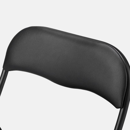 Bardi 2-delige Klapstoelen set PVC zwart - 100 kg draagvermogen