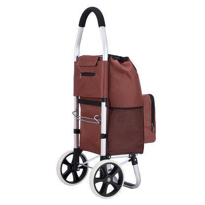 Boodschappentrolley Deluxe 50L met koelvak rood - boodschappenwagen - steekwagenfunctie