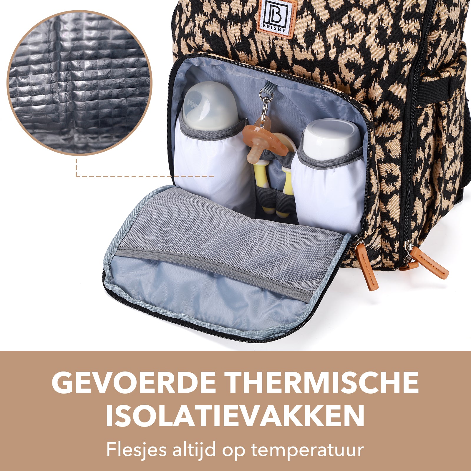 Original slijtvaste luiertas leo - verzorgingstas - incl. buggymontage en verschoningsmat