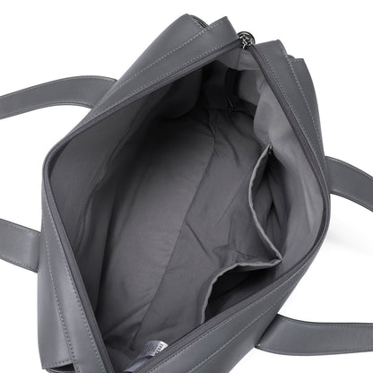 Venezia weekend bag grey - shoulder bag - travel bag - hand luggage - hard-wearing - incl. hanging hooks - PU leather