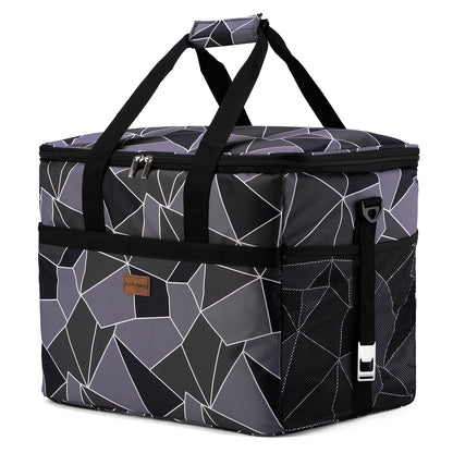 Packaway Koeltas 40L abstract grijs-zwart - incl. 6 koelelementen, draagband