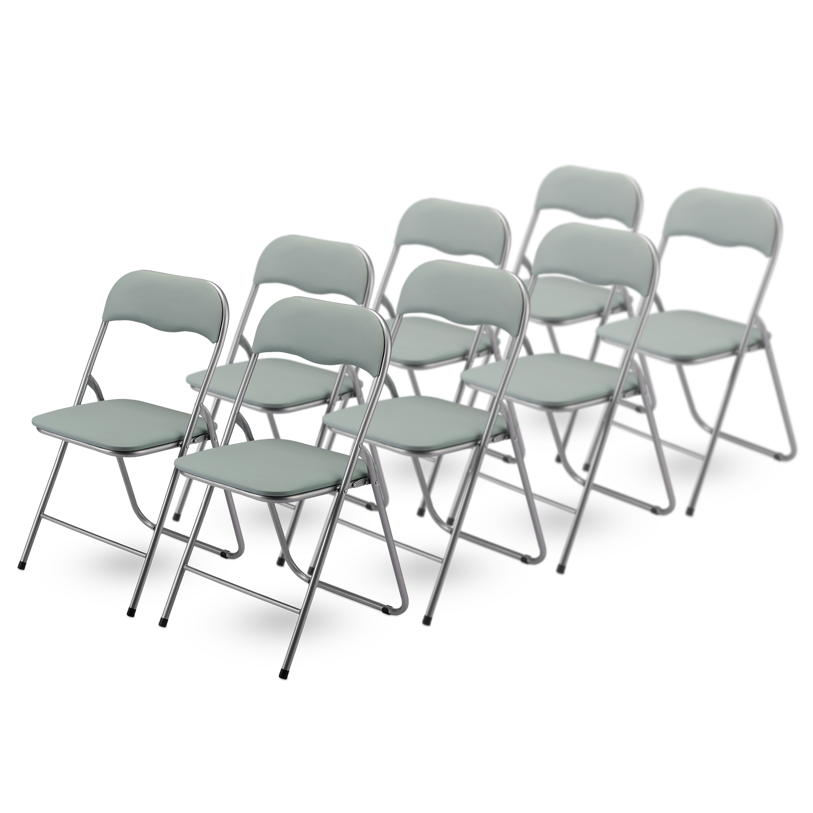 Bardi 8-delige Klapstoelen set PVC groen - 100 kg draagvermogen