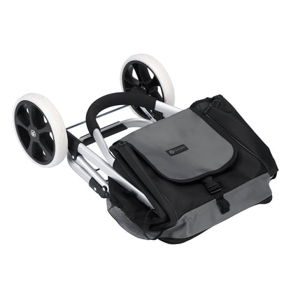 Boodschappentrolley Deluxe 50L met koelvak zwart-grijs - boodschappenwagen - steekwagenfunctie