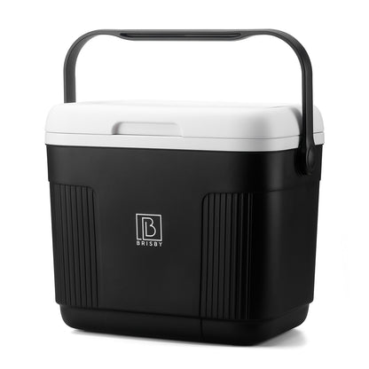Brisby Koelbox 22L zwart + 3-delige vershoudbakjes + 2 thermosflessen 0,5L set