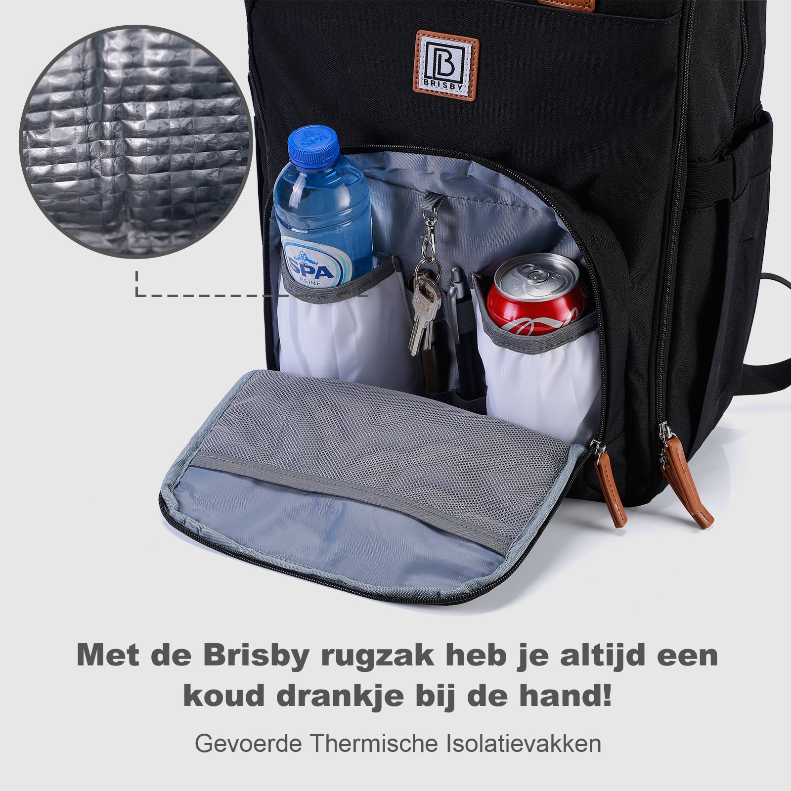Unisex LTO rugtas zwart - Waterafstotend - laptopvak - geschikt als handbagage - levenslange garantie