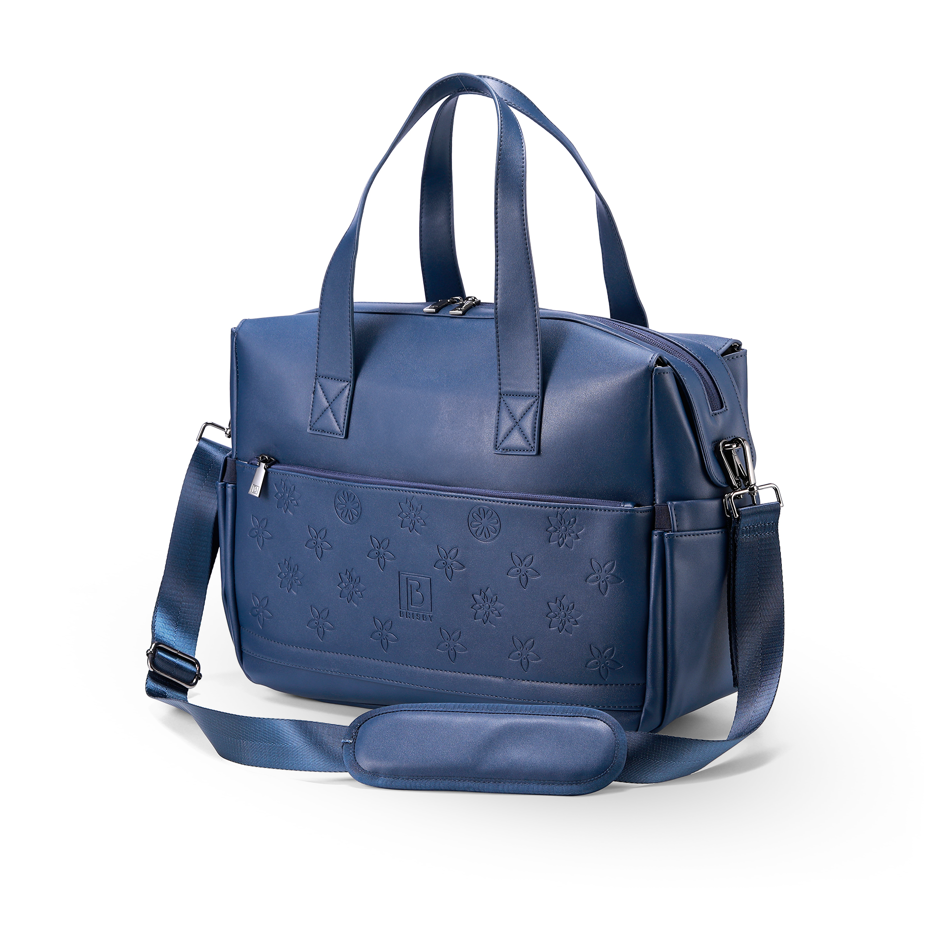 Venezia weekend bag blue - shoulder bag - travel bag - hand luggage - hard-wearing - incl. hanging hooks - PU leather