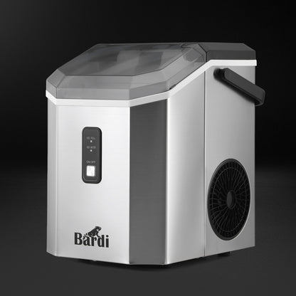 Bardi 1.1L - Nugget IJsblokjesmachine Square - Crushed Ice Maker met IJsschep - 15kg/24 uur - Ijsblokjesmaker - Met Luxe Thermosbeker - RVS met citruspers RVS