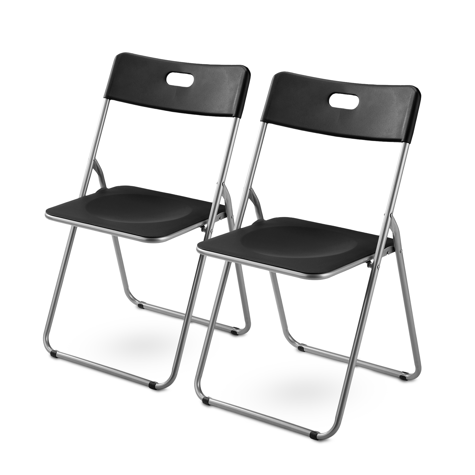 Bardi 2-delige Klapstoelen set stevig zwart - 100 kg draagvermogen