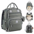 Brisby Premium Luiertas – Uitgebreide en Functionele Verzorgingstas – met buggymontage – Anti Diefstal Vakken - Reistrolley Sleeve - Inclusief verschoonmatje t.w.v.15,99 euro en speenhouder - Levenslange Garantie - Misty Green