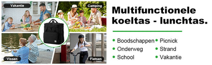 Brisby Koeltas 40L zwart-grijs - incl. 6 koelelementen, draagband