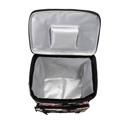 Brisby Boodschappentrolley 32L dark flower - incl. koelvak, koelelementen