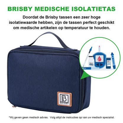 Koeltas 2,5L blauw - 4-laags geïsoleerd - gratis koelelement