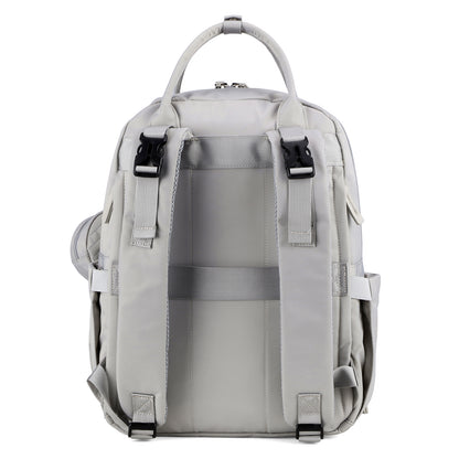 Brisby Premium Luiertas – Uitgebreide en Functionele Verzorgingstas – met buggymontage – Anti Diefstal Vakken - Reistrolley Sleeve - Inclusief verschoonmatje t.w.v.15,99 euro en speenhouder - Levenslange Garantie -Modern Grey