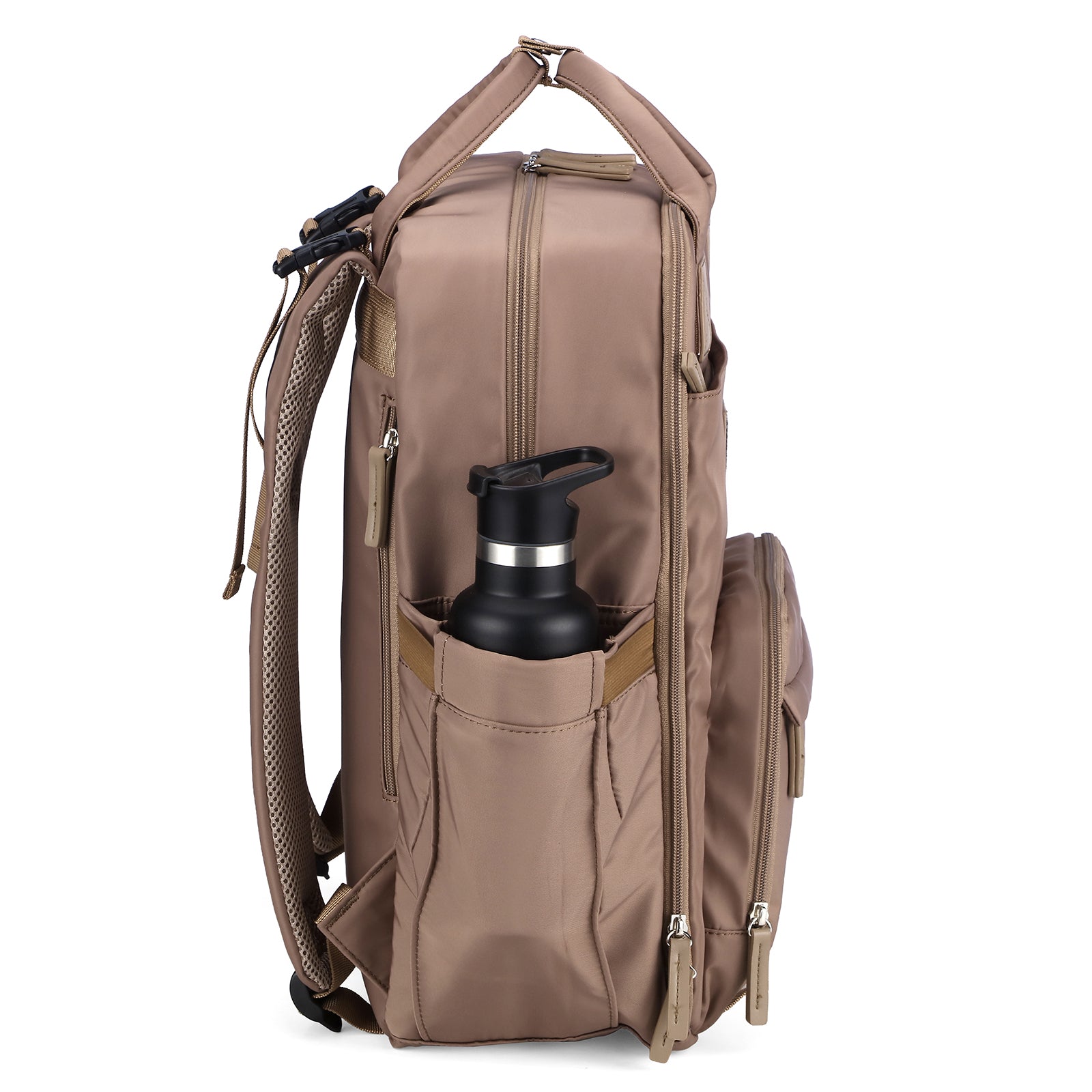 Brisby slijtvaste Luiertas – verzorgingstas – met buggymontage - Rose Gold