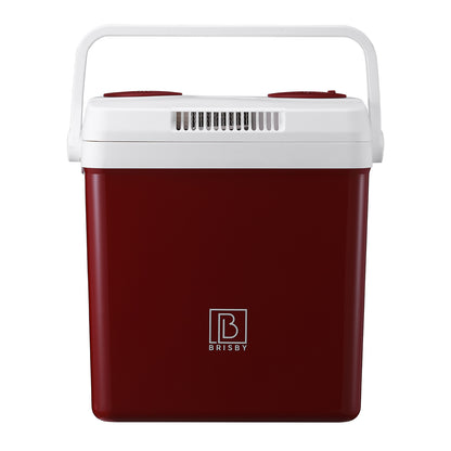 Elektrische koelbox 25L rood - AC/DC 12V, 220/230V - incl. divider en vershoudbakjes - vergrendelbare deksel