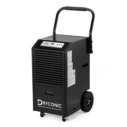 Dryconic Bouwdroger 70L - professioneel - 5,5L watertank - ContinuousDrain - Auto-Defrost - JobSite metaal