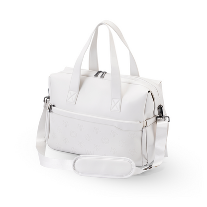 Venezia weekend bag white - shoulder bag - travel bag - hand luggage - hard-wearing - incl. hanging hooks - PU leather