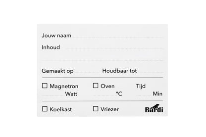 Bardi 12-Delige Glazen Vershoudbakjes – Meal Prep Bakjes Glas met Deksel – BPA & PFAS Vrij – Luchtdicht – Incl. 40 Bardi Prep & Store Labels + 10 Wondersponzen – 6,79L