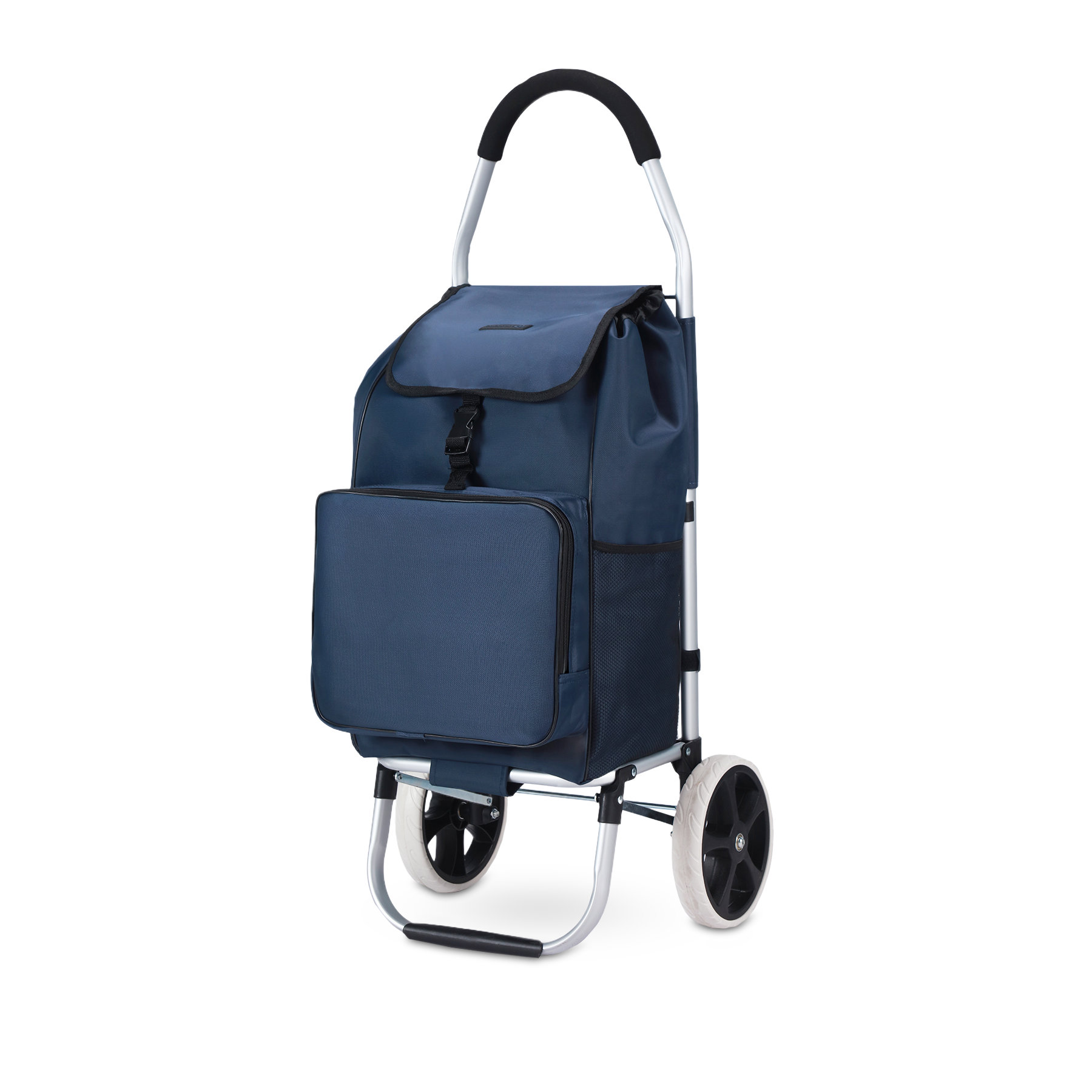 Boodschappentrolley Deluxe 50L met koelvak blauw - boodschappenwagen - steekwagenfunctie