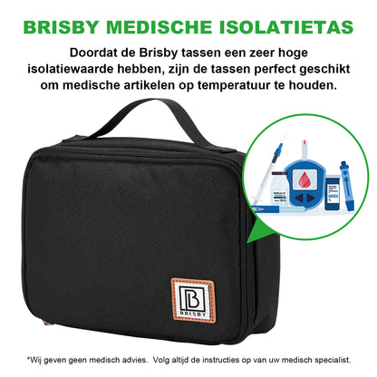 Koeltas 2,5L zwart - 4-laags geïsoleerd - gratis koelelement