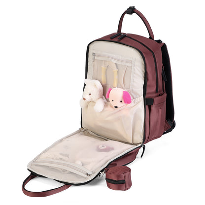 Brisby Premium Luiertas  - Rood - Kinderrugzak - 1.5L kinderlunchtas Giraffe
