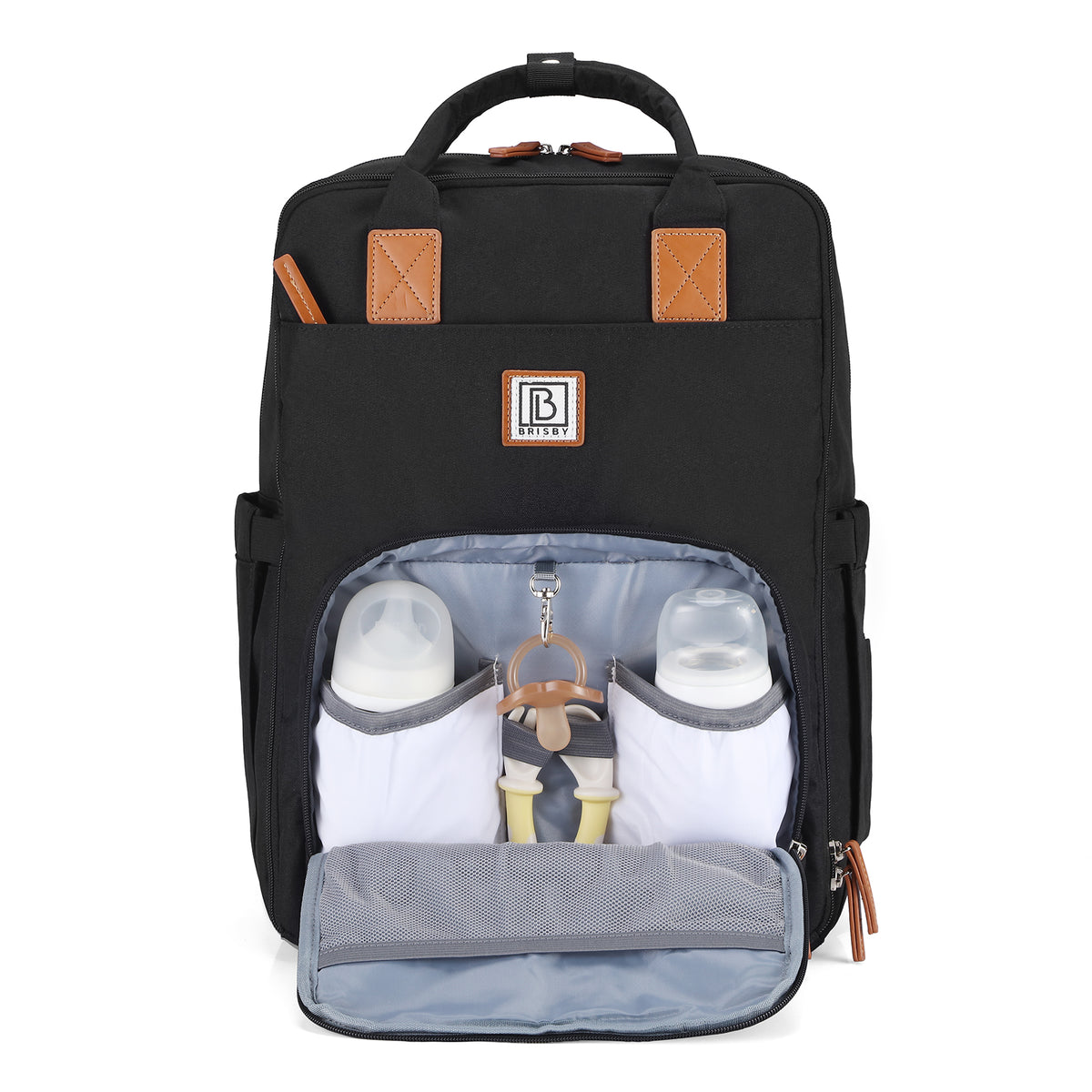 Brisby Luiertas Original - Zwart - Kinderrugzak - 1.5L kinderlunchtas Giraffe