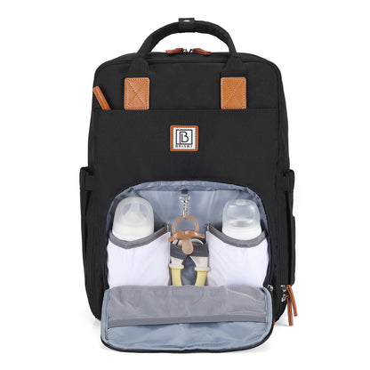 Brisby Luiertas Original - Zwart - Kinderrugzak - 1.5L kinderlunchtas Giraffe