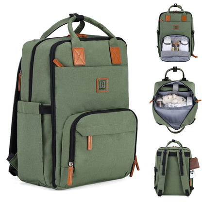 Brisby Luiertas Original - Groen  - Kinderrugzak - 1.5L kinderlunchtas Giraffe