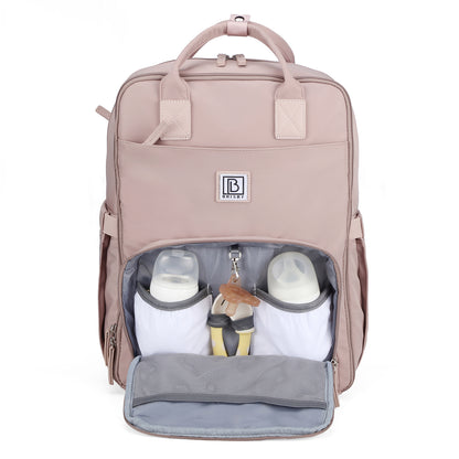 Brisby slijtvaste Luiertas – verzorgingstas – met buggymontage - Muted Rose