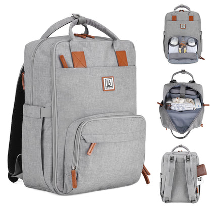 Brisby Luiertas original lichtgrijs - incl. buggymontage en verschoningsmat