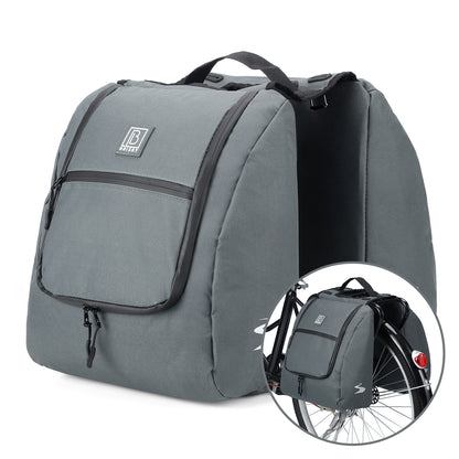 Brisby Dubbele Fietstas 28 Liter – Koeltas en Lunchtas – 4-laags Geïsoleerd – Voor Gewone en Elektrische Fiets – Waterafstotend met Waterdichte Ritsen – Urban Blue