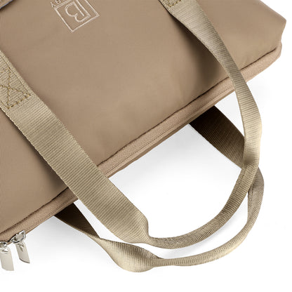 Brisby Koeltas Lunchtas 6L – 4-Laags Geïsoleerd – Inclusief 2 Koelelementen – Waterafstotend – Voor Werk, School & Onderweg – Taupe