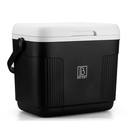 Brisby Koelbox 22L zwart + 3-delige vershoudbakjes + 2 thermosflessen 0,5L set