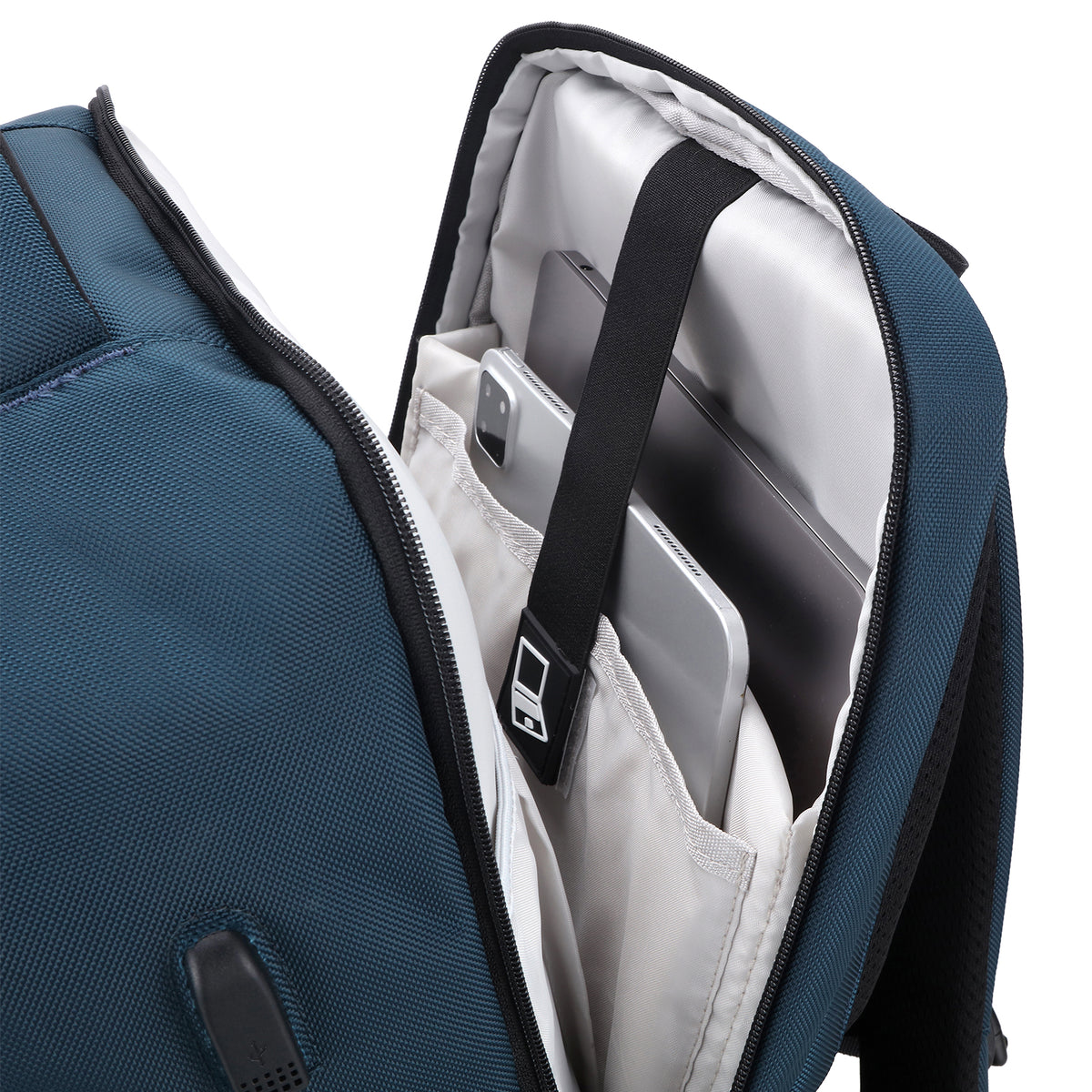 Brisby Rugzak Pro 2 – Laptoprugzak tot 15,7 inch voor Werk, School en Reizen – Waterafstotend – Met Tabletvak, Antidiefstalvak en Trolleysleeve – Blauw