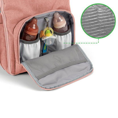 Original slijtvaste luiertas roze - Verzorgingstas - incl. buggymontage en verschoningsmat