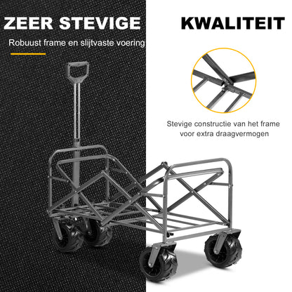 Packaway Bolderkar XL 80kg blok - opvouwbaar - heavy duty - wasbaar